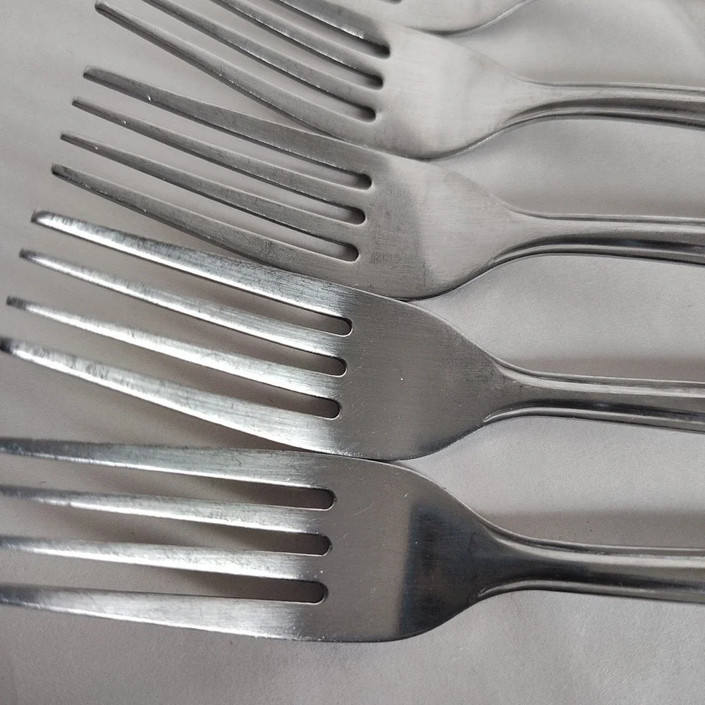 Walco Dinner Forks Stars & Stripes 6 Stainless Steel Forks Vintage Flatware